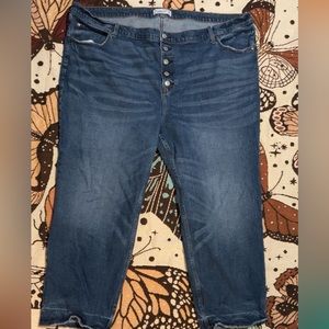 Abercrombie ankle straight ultra high rise jeans